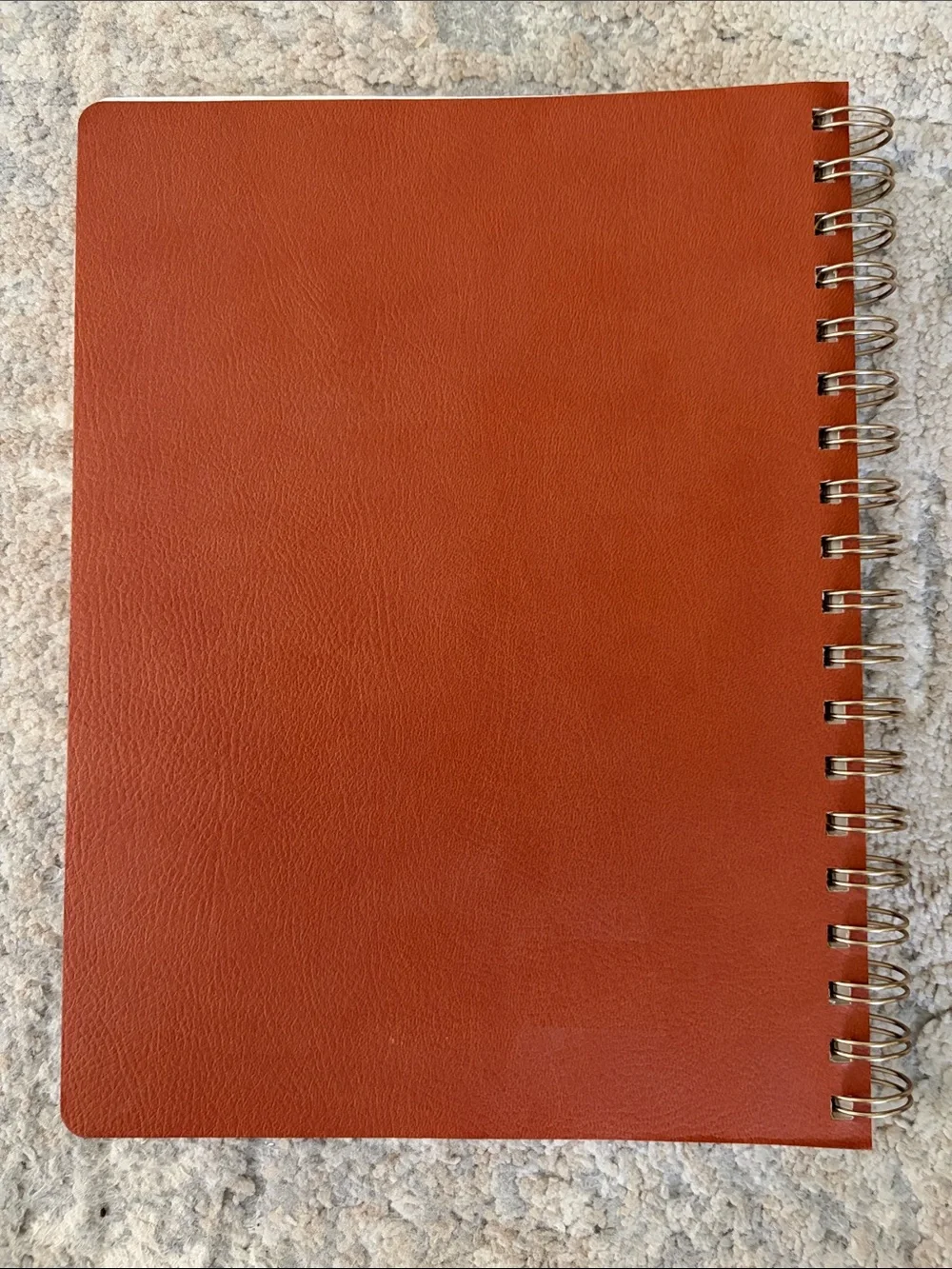 Fringe Studio Copper Brown Spiral Notebook with Gold Accents